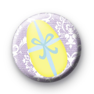 Yellow and Purple Easter Egg Badge