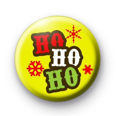 Xmas Ho Ho Ho Yellow Badge