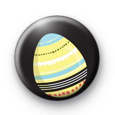 Yellow Pattern Easter Egg Badge
