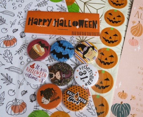 Spooky halloween badges