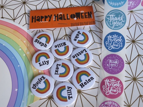Personalised Rainbow name badges