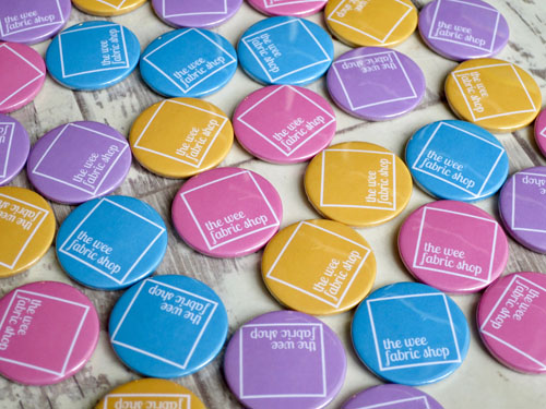 The Wee Fabric Shop custom badges